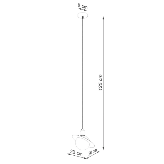 Lampa wisząca HYPERION 1 biały SL.1356 SOLLUX LIGHTING