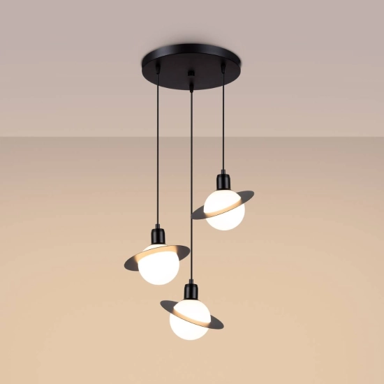 Lampa wisząca HYPERION 3P czarny SL.1359 SOLLUX LIGHTING