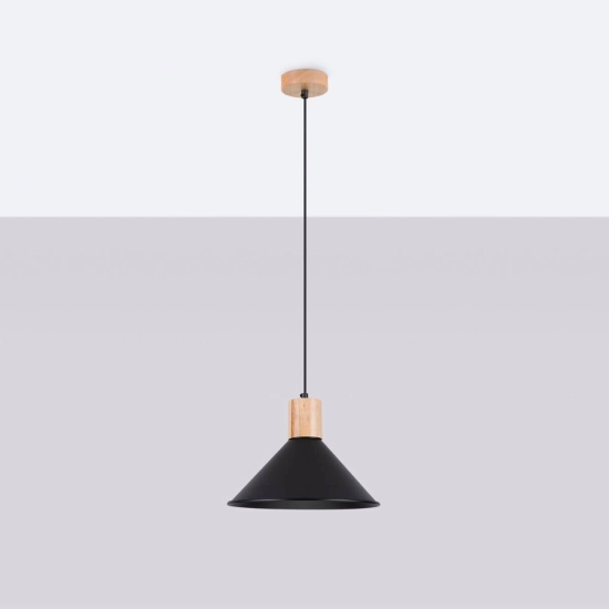 Lampa wisząca JAGA czarna SL.1320 SOLLUX LIGHTING