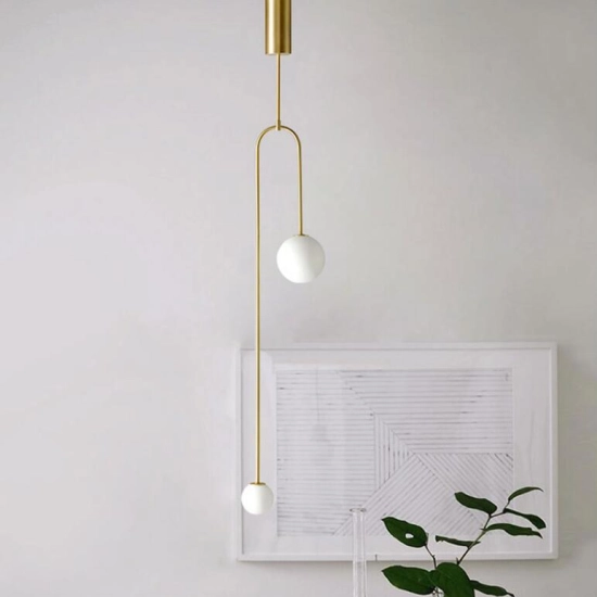 Lampa wisząca LOOP złota 123 cm ST-8928S brass Step into design