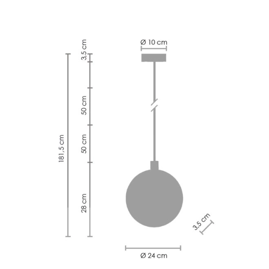 Lampa wisząca MARBLE LED marmurowo złota 24 cm ST-8950-24 Step into design