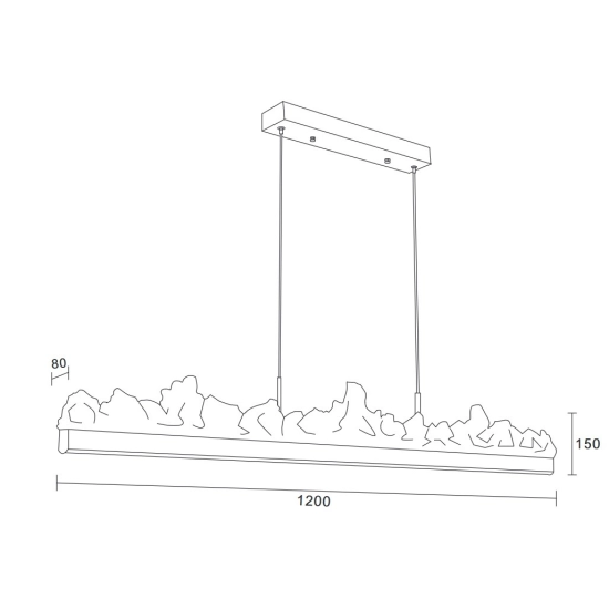 Lampa wisząca MONTANA LONG LED złota 125 cm ST-6490P/L Step into design