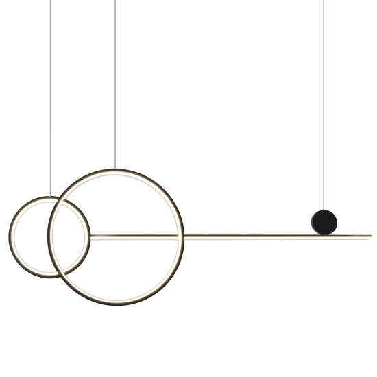Lampa wisząca NEW AGE LED czarna 120 cm MP0082-L120 Step into design