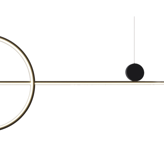 Lampa wisząca NEW AGE LED czarna 120 cm MP0082-L120 Step into design