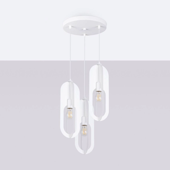 Lampa wisząca NICUS 3P biała SL.1361 SOLLUX LIGHTING