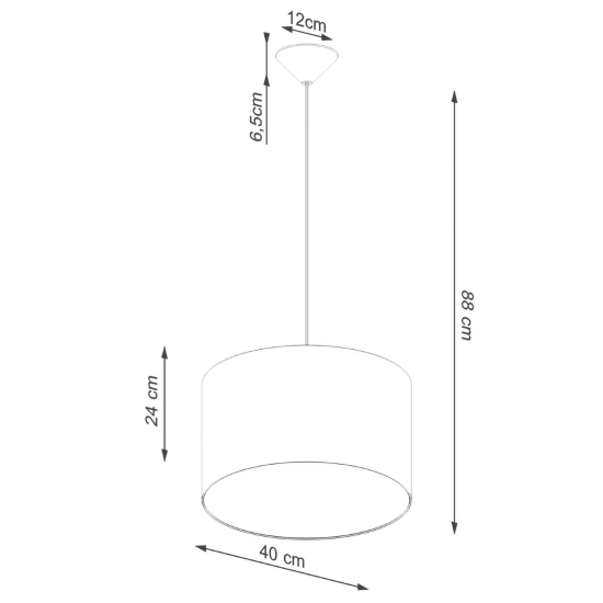 Lampa wisząca NOVA 40 czarna SL.1406 SOLLUX LIGHTING