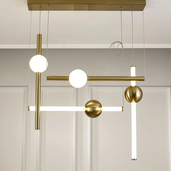 Lampa wisząca O-LINE L-4 LED mosiądz 110 cm ST-1691L-4 Step into design