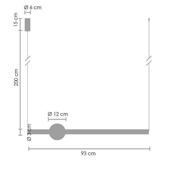 Lampa wisząca O-LINE LED 93 cm mosiądz ST-1688L Step into design