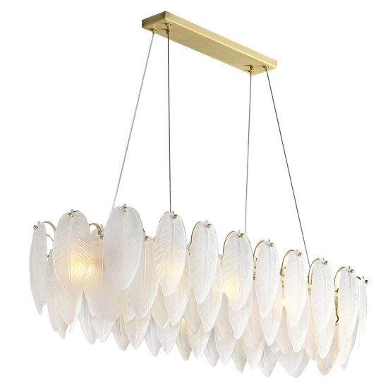 Lampa wisząca PIUMA LONG biała 100 cm ST-6289-10C Step into design