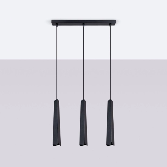Lampa wisząca PRYSM 3L czarna SL.1402 SOLLUX LIGHTING