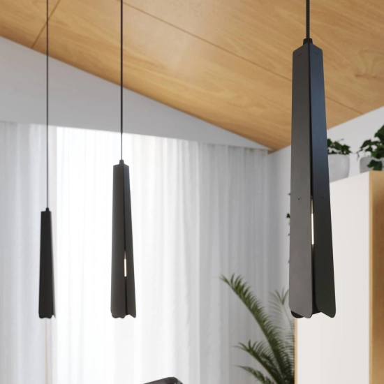 Lampa wisząca PRYSM 3L czarna SL.1402 SOLLUX LIGHTING