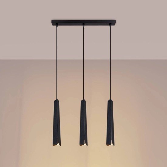 Lampa wisząca PRYSM 3L czarna SL.1402 SOLLUX LIGHTING