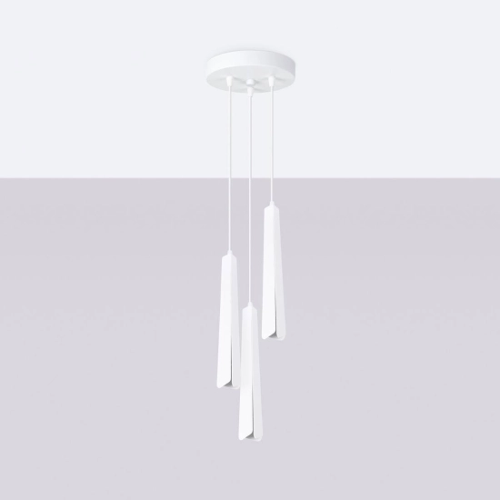 Lampa wisząca PRYSM 3P biała SL.1398 SOLLUX LIGHTING