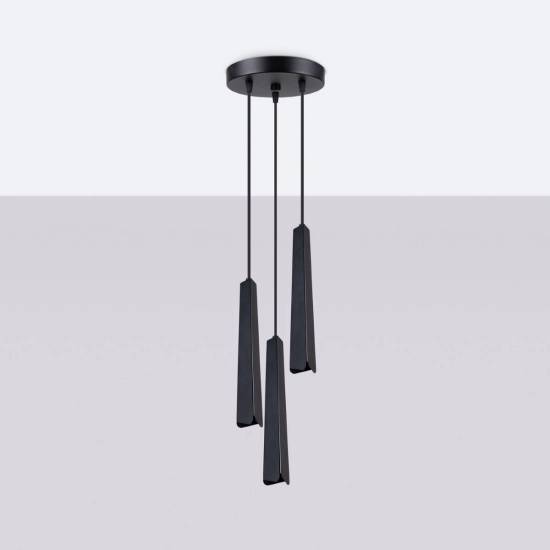 Lampa wisząca PRYSM 3P czarna SL.1401 SOLLUX LIGHTING