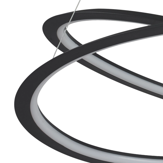 Lampa wisząca SPIRELLO ledowa czarna 80 cm ST-8826P/B Step into Design