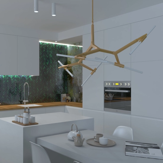 Lampa wisząca STICKS-6 złota ST-1001-6 gold Step into Design