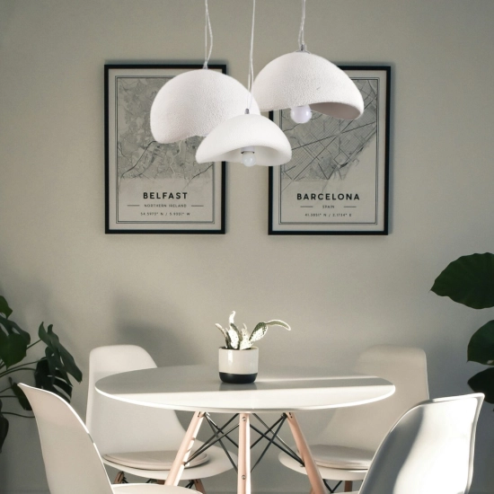 Lampa wisząca STONE biała 60 cm DN426-600 Step into design