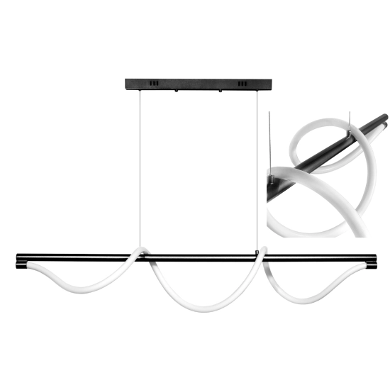 Lampa wisząca Serpente DDXZ004 55W czarna - wężyk gładki 1159DL DOMENO LIGHTING - zdjęcie dodatkowe 1