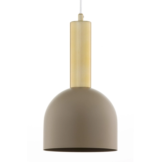 Lampa wisząca VITRUM GOLD dzwonek ciepły beż/złoty szczotkowany 41715 Sigma