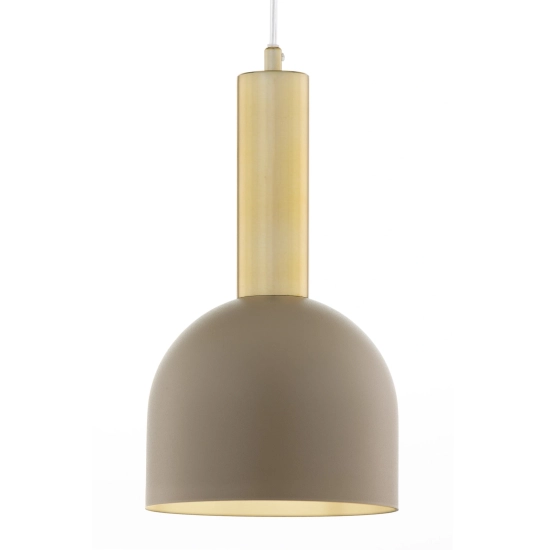 Lampa wisząca VITRUM GOLD dzwonek ciepły beż/złoty szczotkowany 41715 Sigma