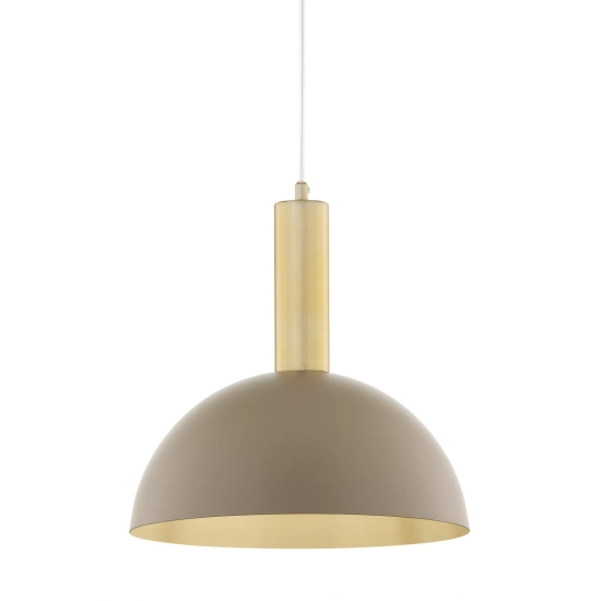 Lampa wisząca VITRUM GOLD kopuła M ciepły beż/złoty szczotkowany 41713 Sigma