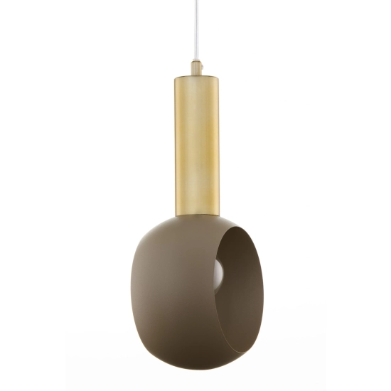 Lampa wisząca VITRUM GOLD oczko ciepły beż/złoty szczotkowany 41718 Sigma
