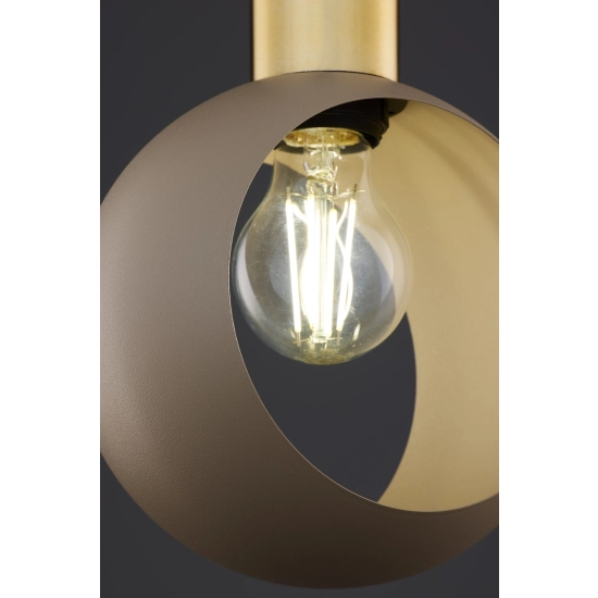 Lampa wisząca VITRUM GOLD oczko ciepły beż/złoty szczotkowany 41718 Sigma
