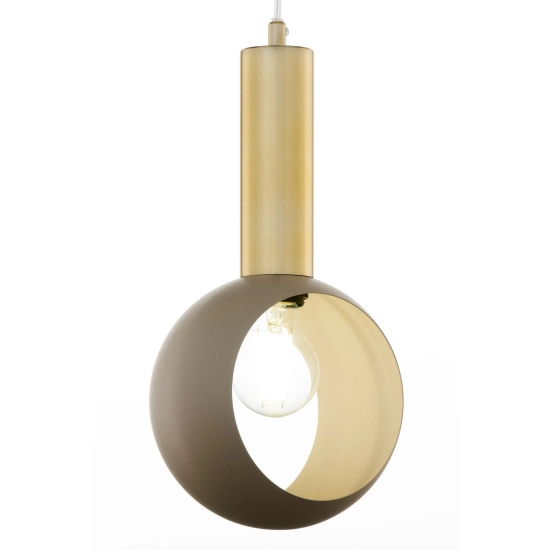 Lampa wisząca VITRUM GOLD oczko ciepły beż/złoty szczotkowany 41718 Sigma