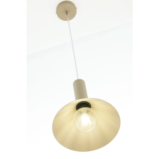 Lampa wisząca VITRUM stożek ciepły beż 41544 RAL 1019 Sigma