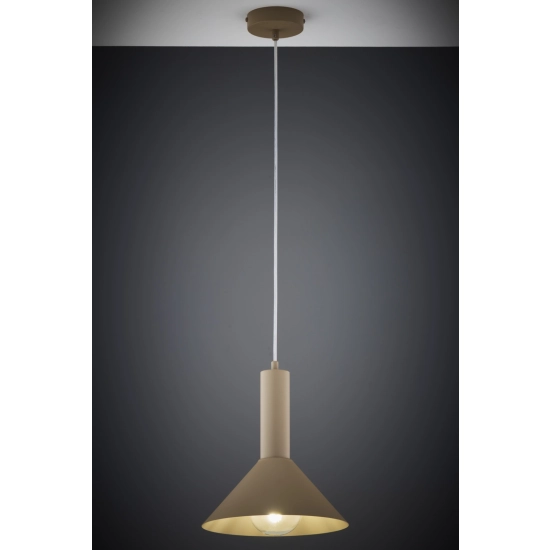 Lampa wisząca VITRUM stożek ciepły beż 41544 RAL 1019 Sigma