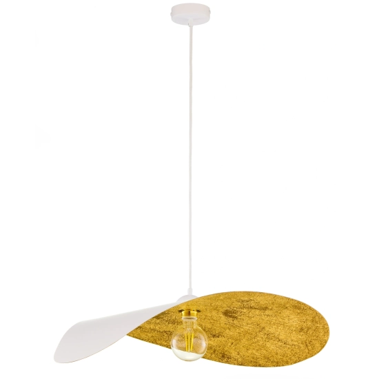 Lampa wisząca duża falowana biało-złota LEAF 41921 Sigma - zdjęcie produktu