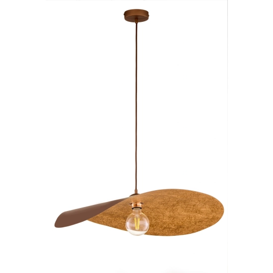 Lampa wisząca duża falowana brązowo_miedziana LEAF 41920 Sigma - zdjęcie produktu