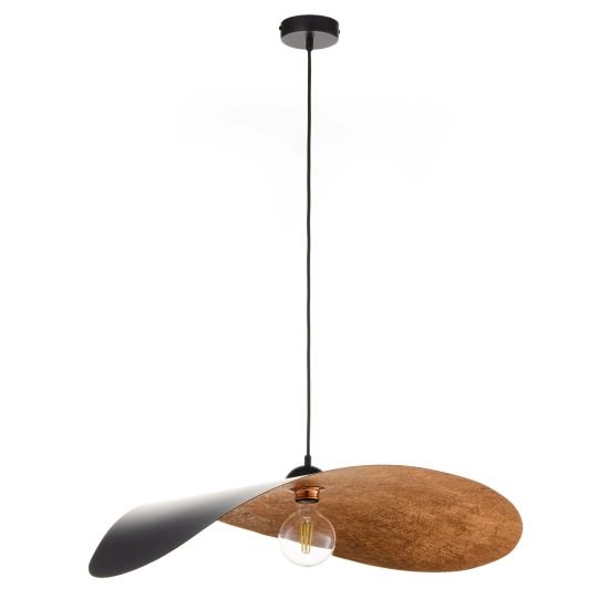 Lampa wisząca duża falowana czarno_miedziana LEAF 41919 Sigma - zdjęcie produktu