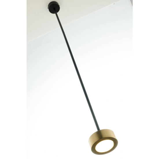 Lampa wisząca reflektor nowoczesna BAR 1 L czarny_złoty mosiądzowany 41645 wys.113 cm Sigma