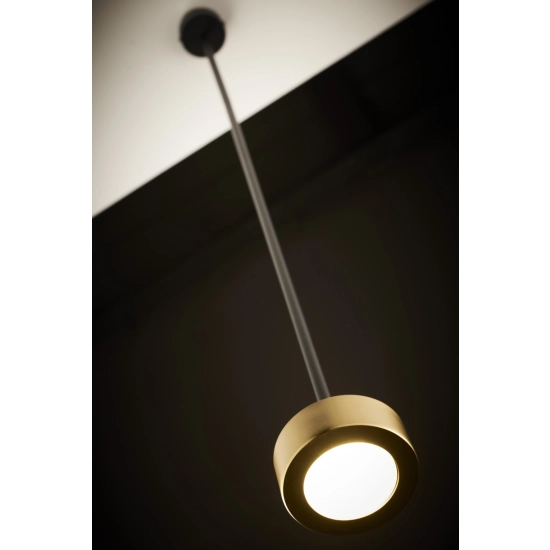 Lampa wisząca reflektor nowoczesna BAR 1 L czarny_złoty mosiądzowany 41645 wys.113 cm Sigma