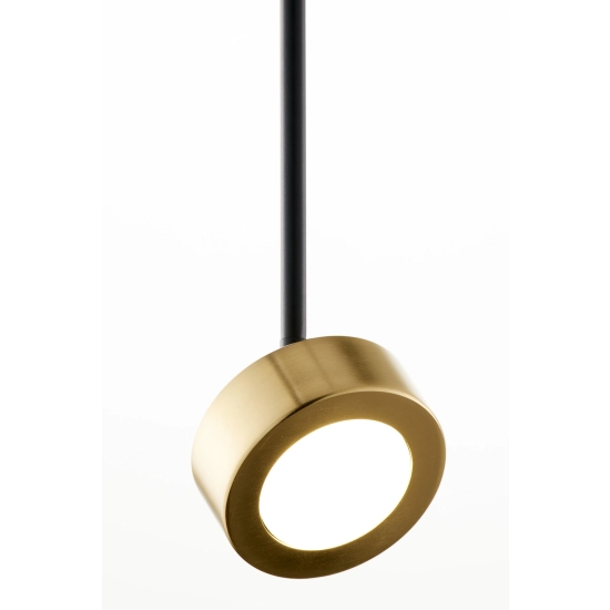 Lampa wisząca reflektor nowoczesna BAR 1 L czarny_złoty mosiądzowany 41645 wys.113 cm Sigma
