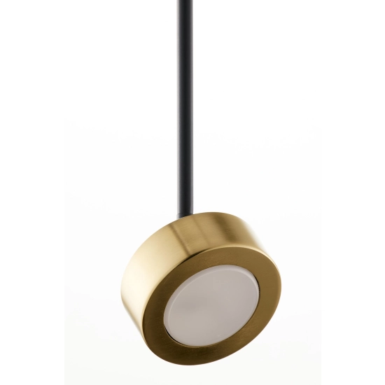 Lampa wisząca reflektor nowoczesna BAR 1 M czarny_złoty mosiądzowany 41643 wys.82cm cm Sigma