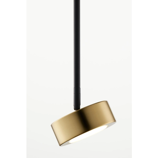 Lampa wisząca reflektor nowoczesna BAR 1 S czarny_złoty mosiądzowany 41641 wys.47cm Sigma