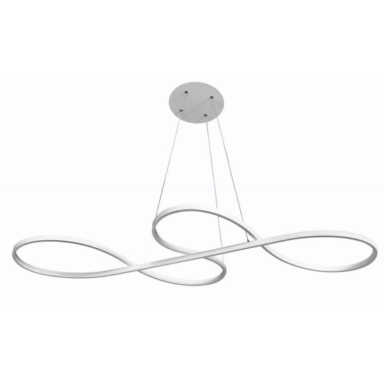 Lampa wisząca SERPENTINE Decoracyjna 60W + Pilot biała - zdjęcie produktu
