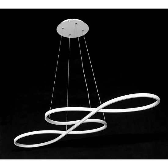 Lampa wisząca SERPENTINE Decoracyjna 60W + Pilot biała