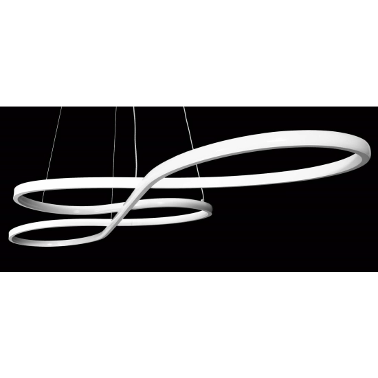 Lampa wisząca SERPENTINE Decoracyjna 60W + Pilot biała