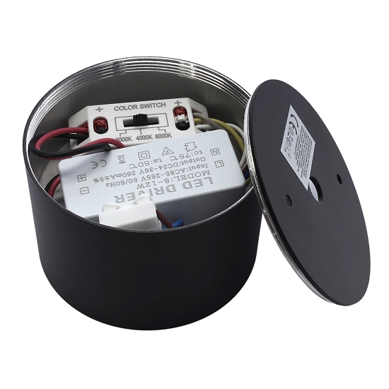 Oprawa Sufitowa LED PZE-MKL907 9W CCT 3000K-6000K Czarna IP54 1403DL DOMENO LIGHTING - zdjęcie dodatkowe 1