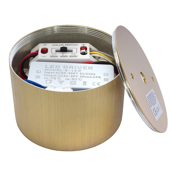 Oprawa Sufitowa LED PZE-MKL907 9W CCT 3000K-6000K Złota IP54 1405DL DOMENO LIGHTING - zdjęcie dodatkowe 1