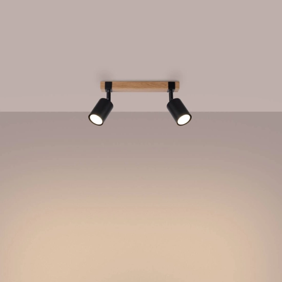 Plafon FAGER 2 czarny SL.1344 SOLLUX LIGHTING