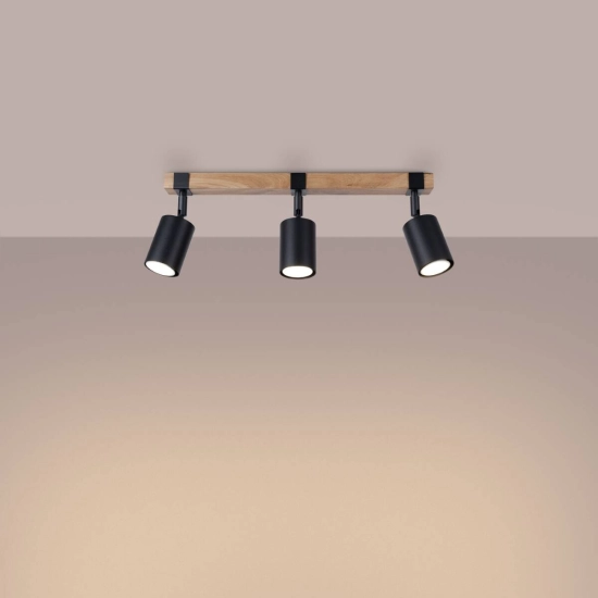 Plafon FAGER 3 czarny SL.1345 SOLLUX LIGHTING