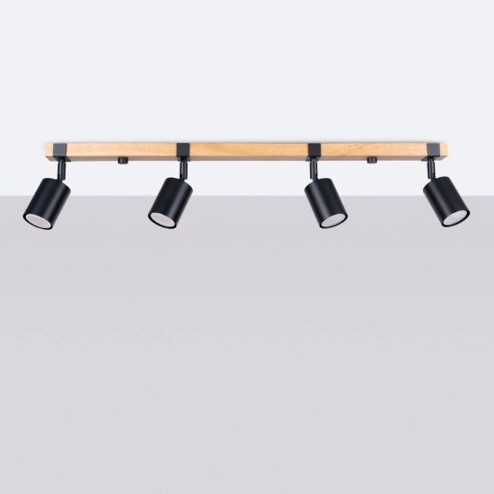 Plafon FAGER 4L czarny SL.1346 SOLLUX LIGHTING
