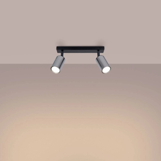 Plafon WINX 2 czarny/chrom SL.1367 SOLLUX LIGHTING