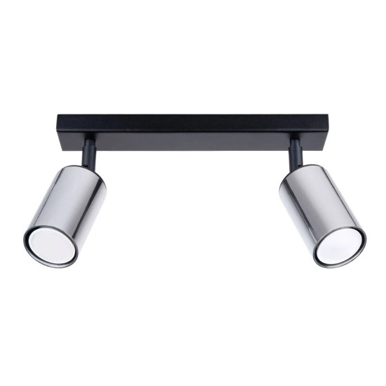 Plafon WINX 2 czarny/chrom SL.1367 SOLLUX LIGHTING