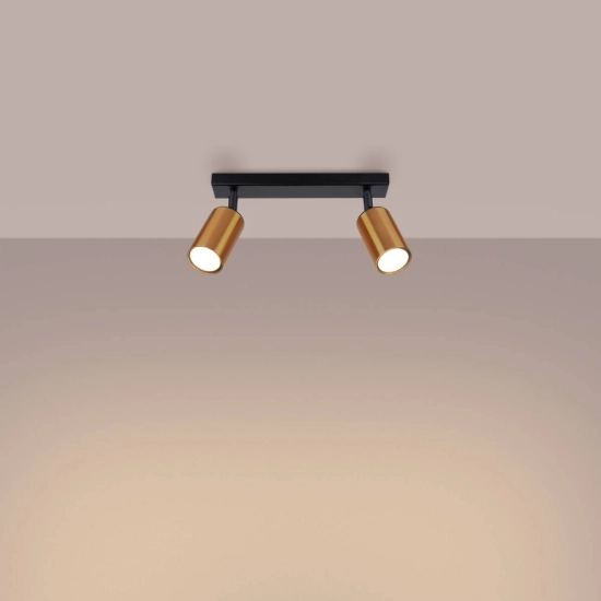 Plafon WINX 2 czarny/miedź SL.1375 SOLLUX LIGHTING