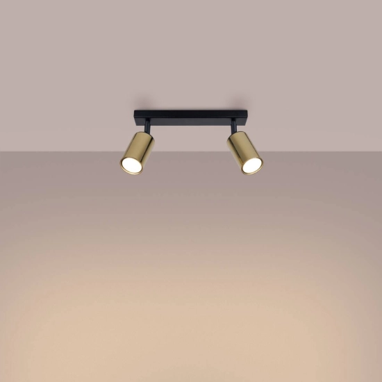 Plafon WINX 2L czarny/złoty SL.1383 SOLLUX LIGHTING